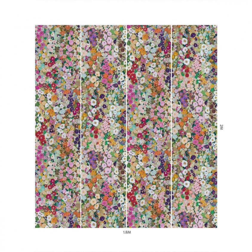 HOLLYHOCKS Wallpaper - Spring - House of Hackney