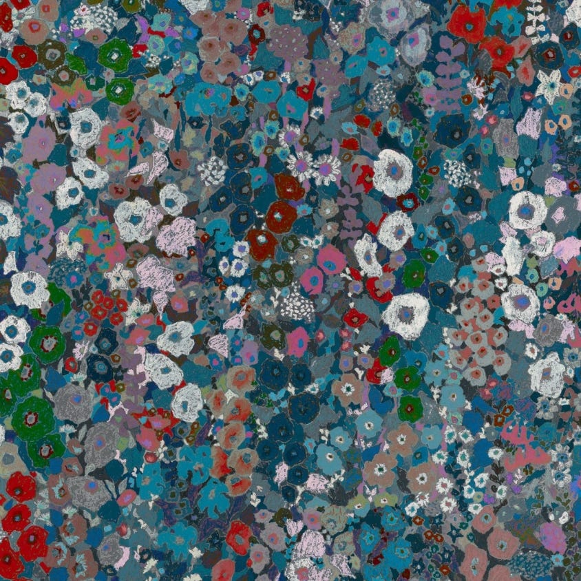 HOLLYHOCKS Wallpaper - Winter - House of Hackney