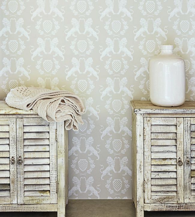 Heraldic Lion Wallpaper - Stone - BG1100102 - Barneby Gates