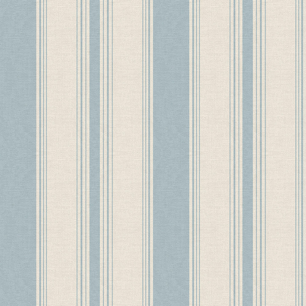Heritage Stripe Wallpaper - Mineral & Vintage Cream - Lucie Annabel