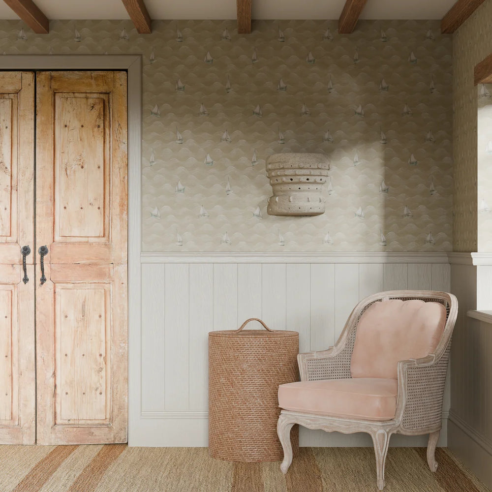 High Tide Wallpaper - Sand - Lucie Annabel