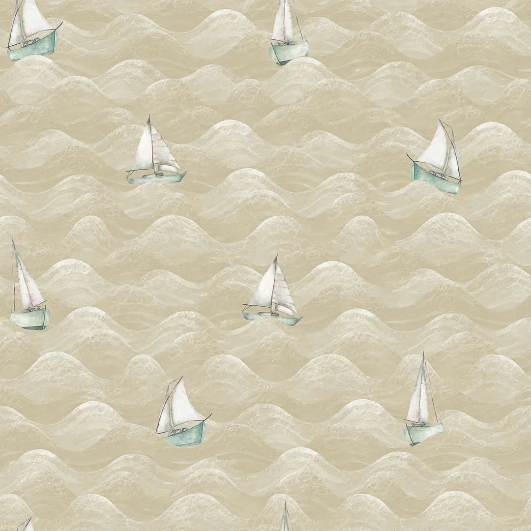 High Tide Wallpaper - Sand - Lucie Annabel