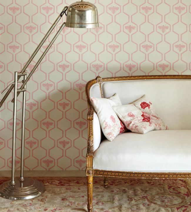 Honey Bees Wallpaper - Rose on Stone - BG0700-202 - Barneby Gates