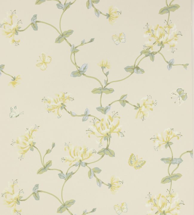 Honeysuckle Garden Wallpaper - Lime - Colefax & Fowler