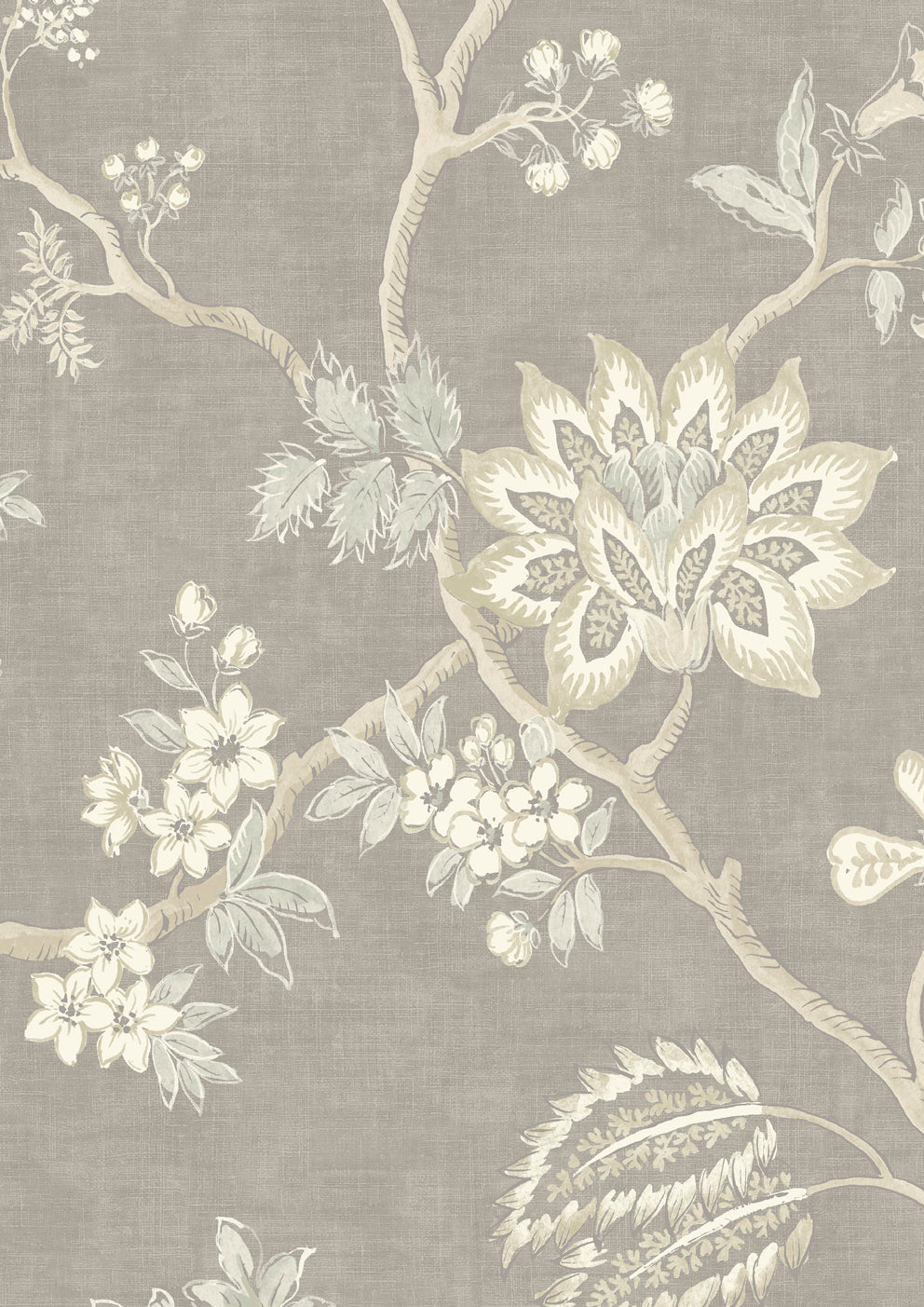 Indienne Wallpaper - Gray - Lewis & Wood