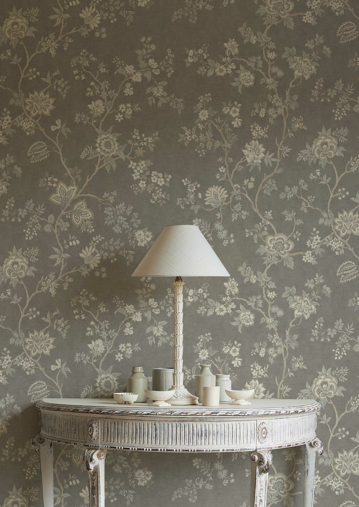 Indienne Wallpaper - Gray - Lewis & Wood