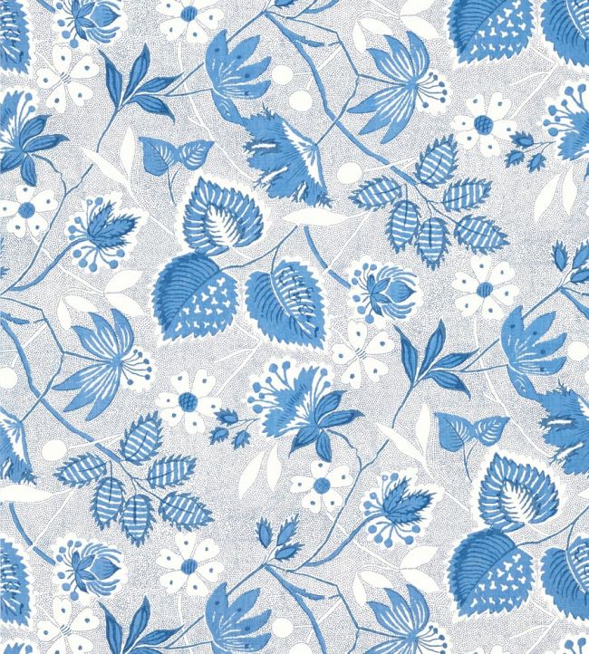 Indienne Hazel Wallpaper - Blue - AT15116 - Anna French