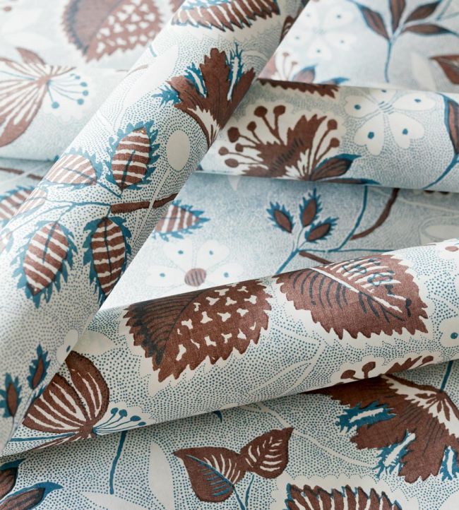 Indienne Hazel Wallpaper - Brown and Slate - AT15117 - Anna French
