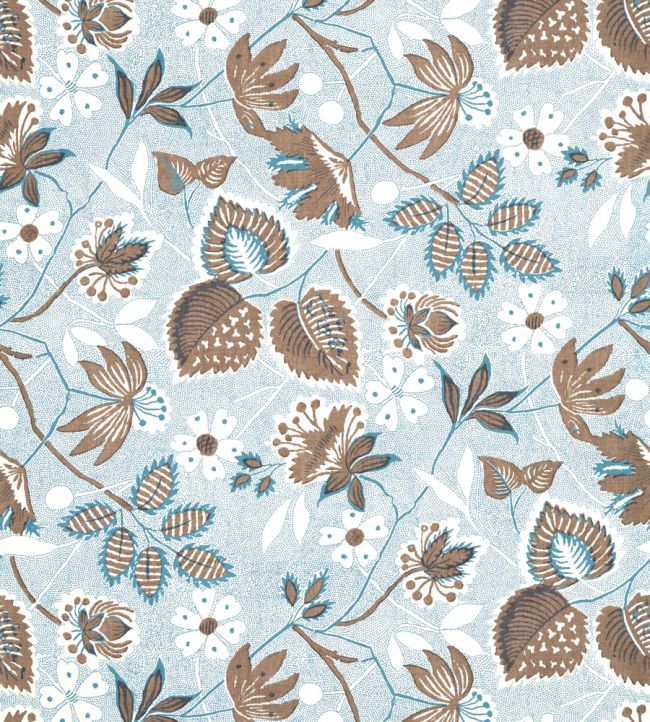 Indienne Hazel Wallpaper - Brown and Slate - AT15117 - Anna French