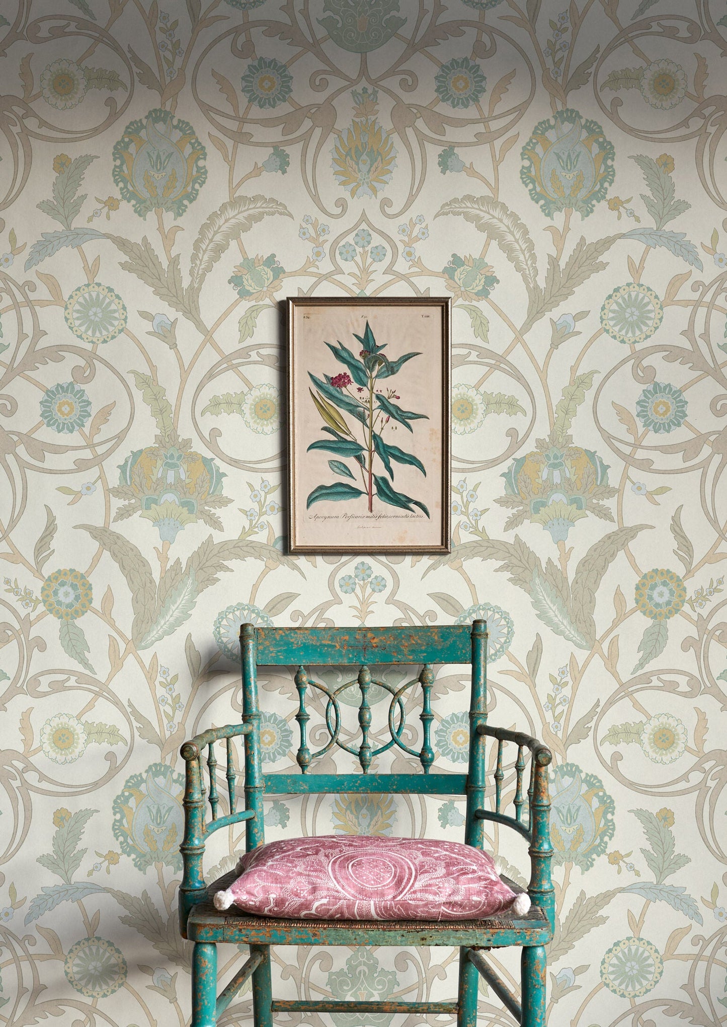 Ipek Damask Wallpaper - Ceramic