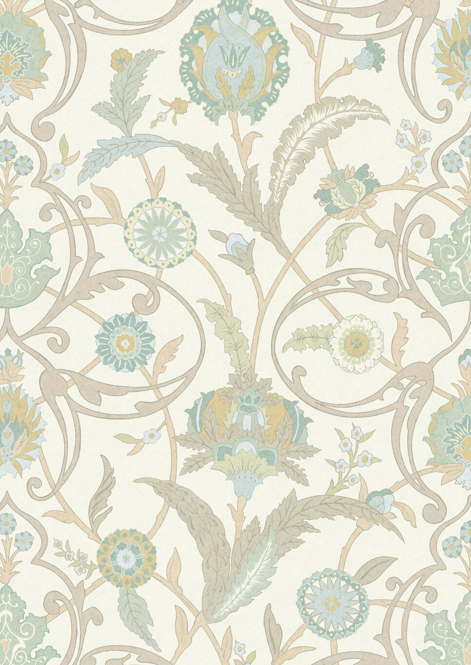 Ipek Damask Wallpaper - Multicolor - Lewis & Wood