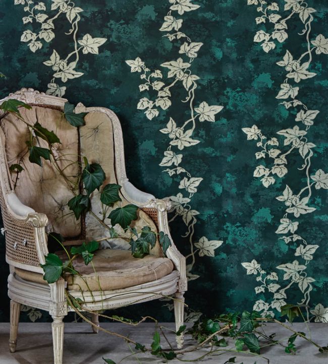 Ivy Wallpaper - Deep Green - BG1700101 - Barneby Gates