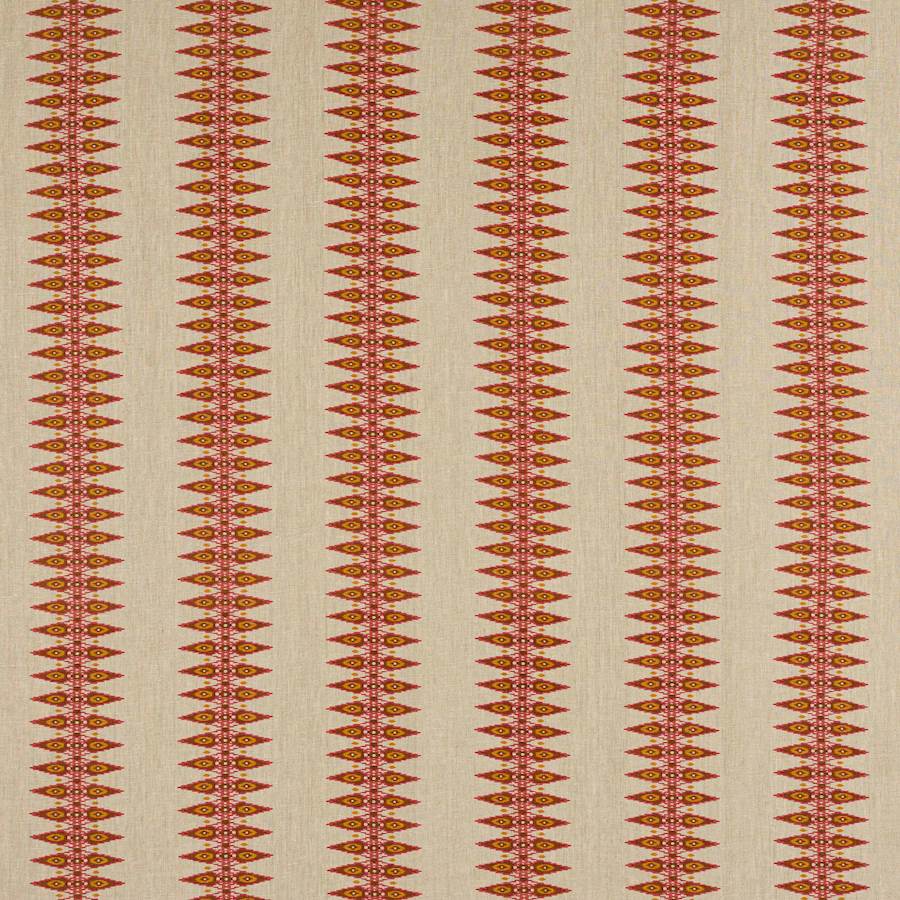 Priya Stripe Fabric - Red - Jane Churchill