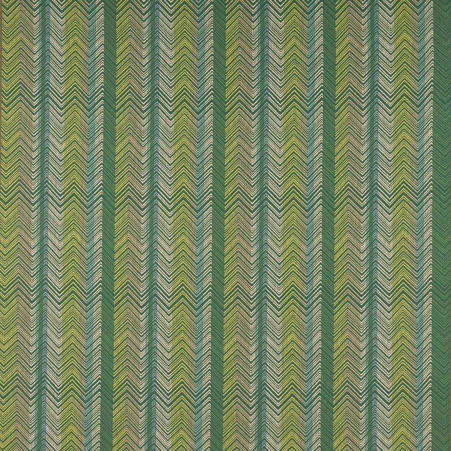 Medina Stripe Fabric - Green - Jane Churchill