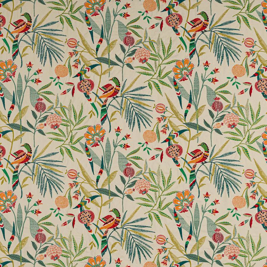 Pomegranate Tree Fabric - Green - Jane Churchill