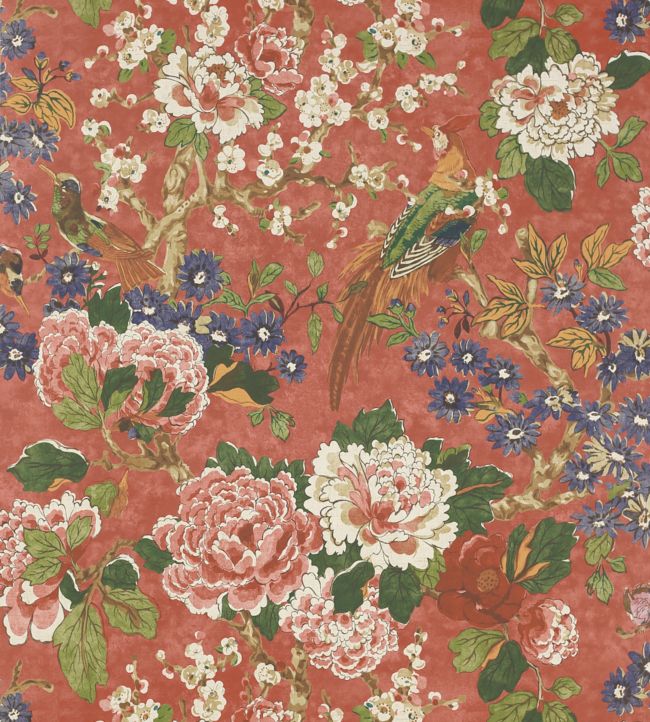 Jardine Wallpaper - Red - Colefax & Fowler