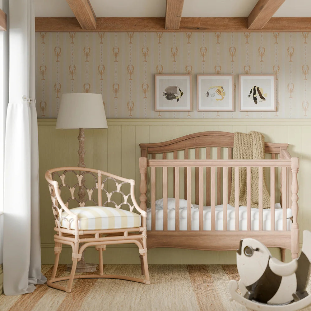 Jersey Lobster Wallpaper - Peach & Soft Ochre - Lucie Annabel