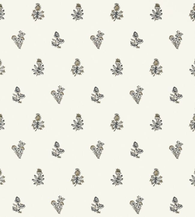 Jouy Wallpaper - Black on Cream - AT78759 - Anna French