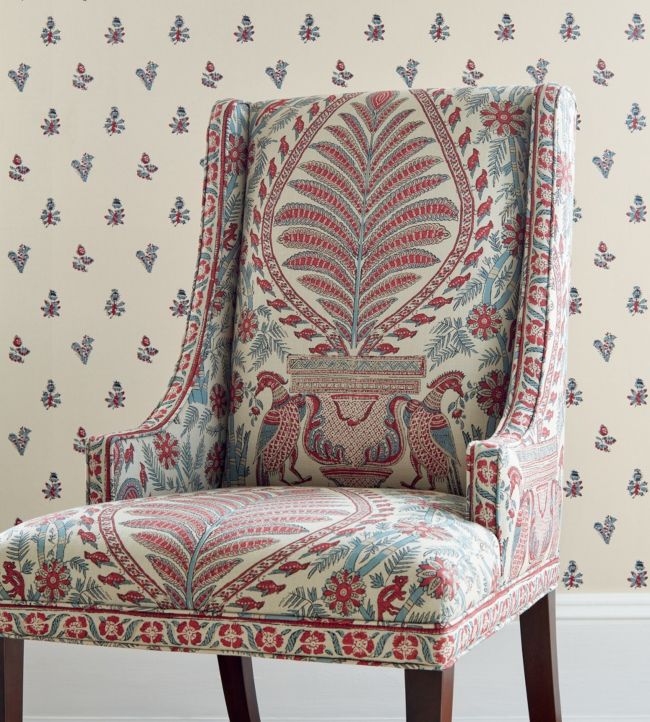 Jouy Wallpaper - Red and Blue - AT78751 - Anna French