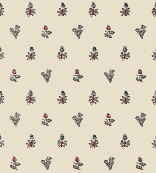 Jouy Wallpaper - Red and Blue - AT78751 - Anna French