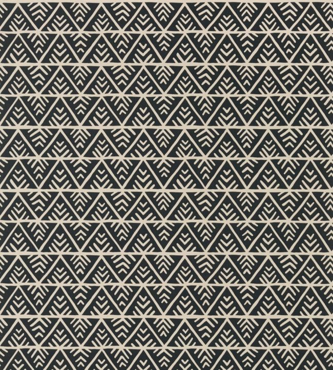 Jules Wallpaper - Black on Flax - AT78707 - Anna French