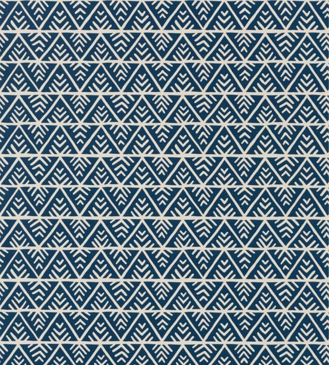 Jules Wallpaper - Navy on Flax - AT78704 - Anna French