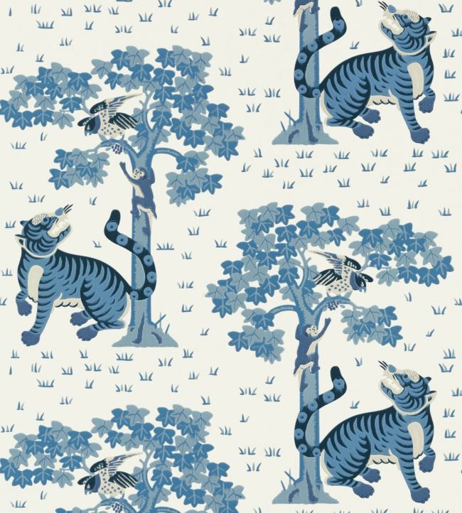 Kahna Wallpaper - Blue - AT78780 - Anna French
