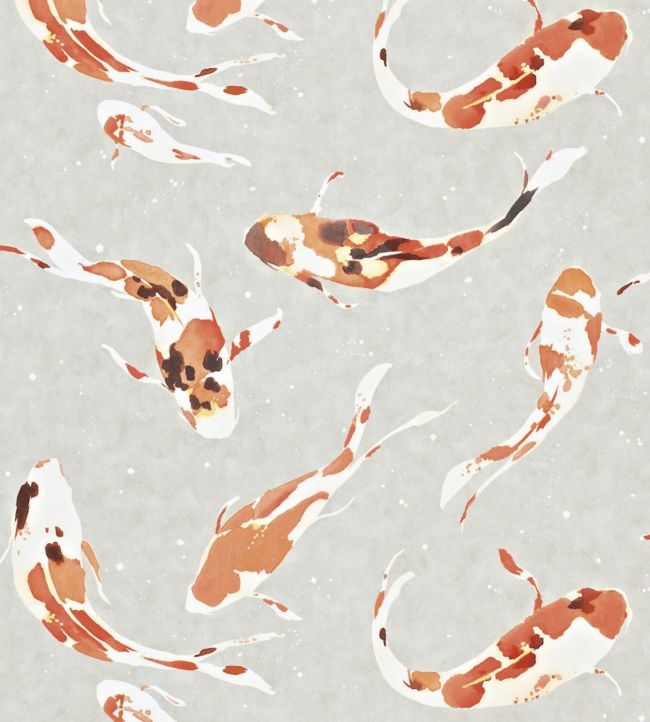 Koi Wallpaper - Paprika - HMOW110903 - Harlequin