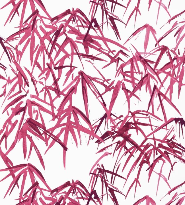 Kyoto Leaves Wallpaper - Fuchsia - AT9872 - Anna French