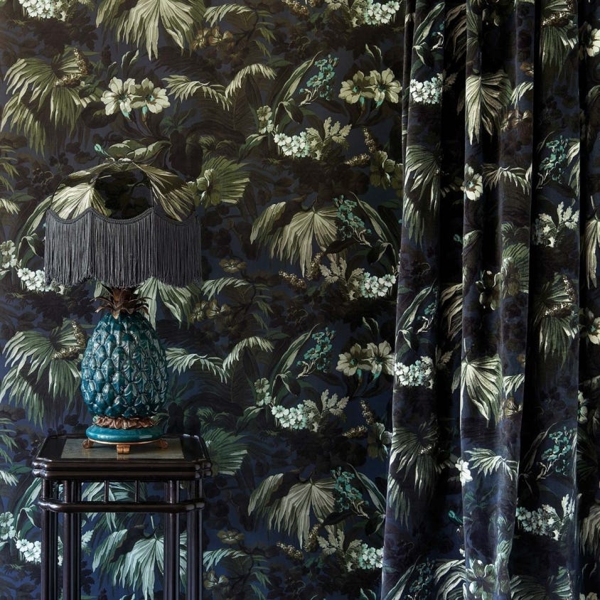 LIMERENCE Wallpaper - Blue Ink - House of Hackney