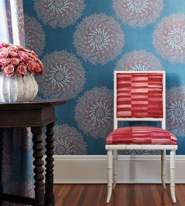 La Provence Wallpaper - Sky Blue - AT78727 - Anna French
