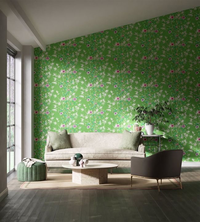 Lady Alford Wallpaper - Apple/Magenta - HDHW112900 - Harlequin