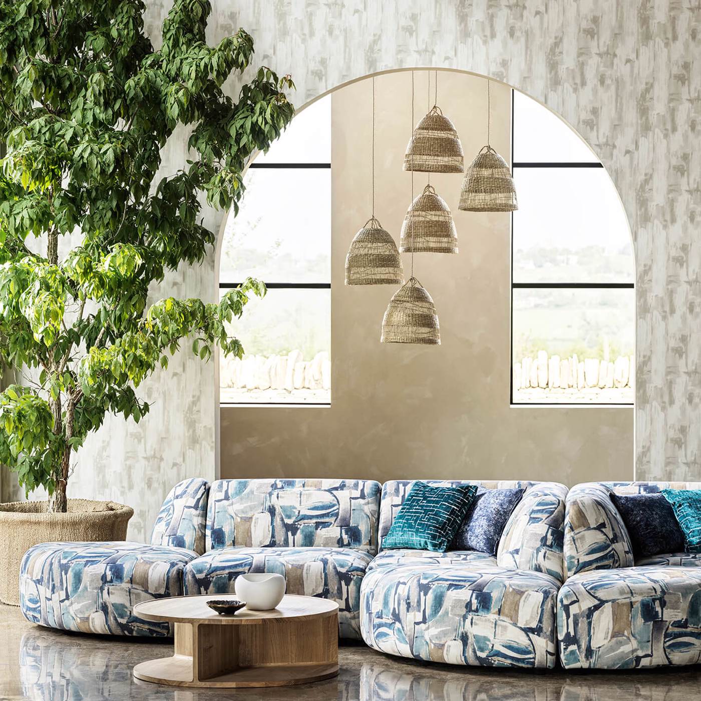 Lagna Wallpaper - Natural - Clarke & Clarke