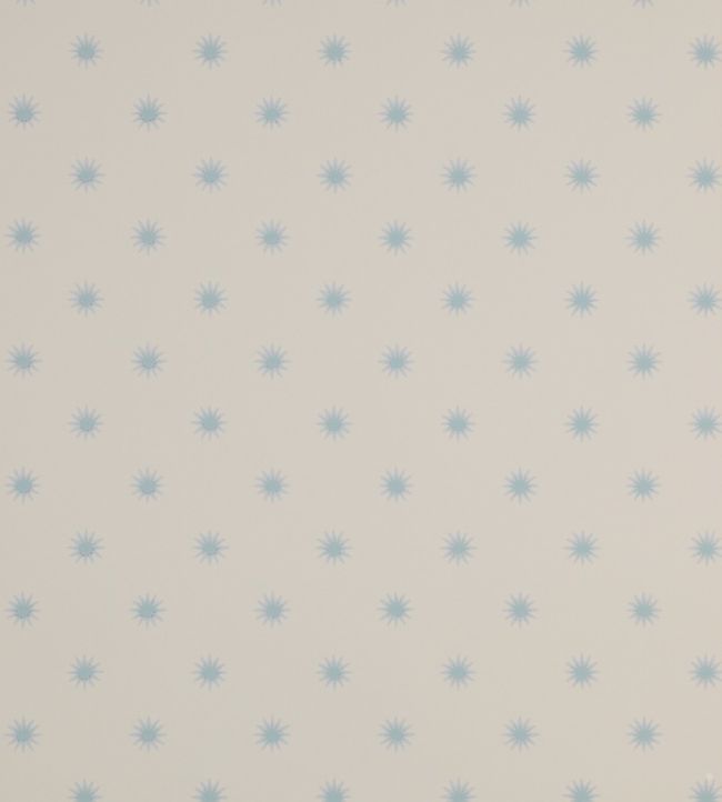 Larissa Wallpaper - Blue/Cream - Colefax & Fowler