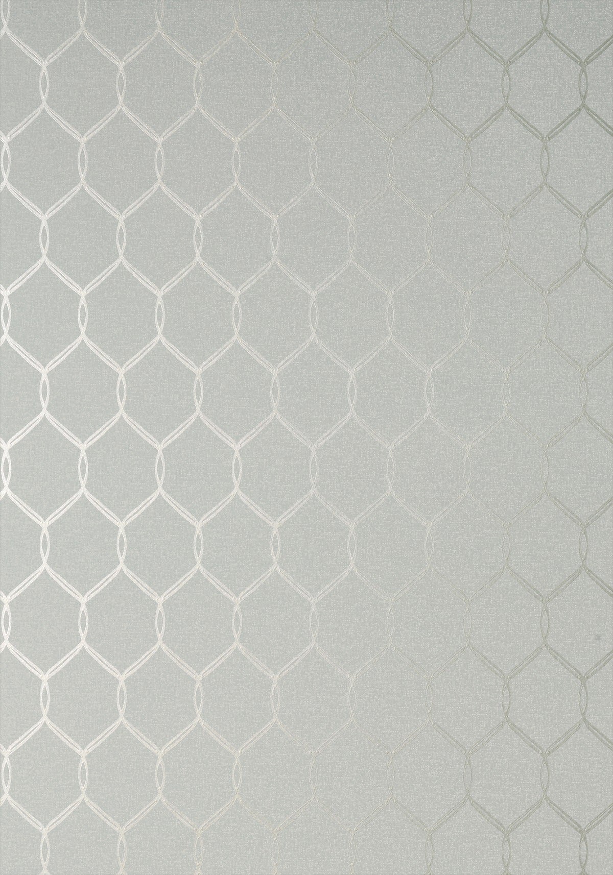Leland Trellis Wallpaper - Grey on Metallic Silver - AT79149 - Anna French