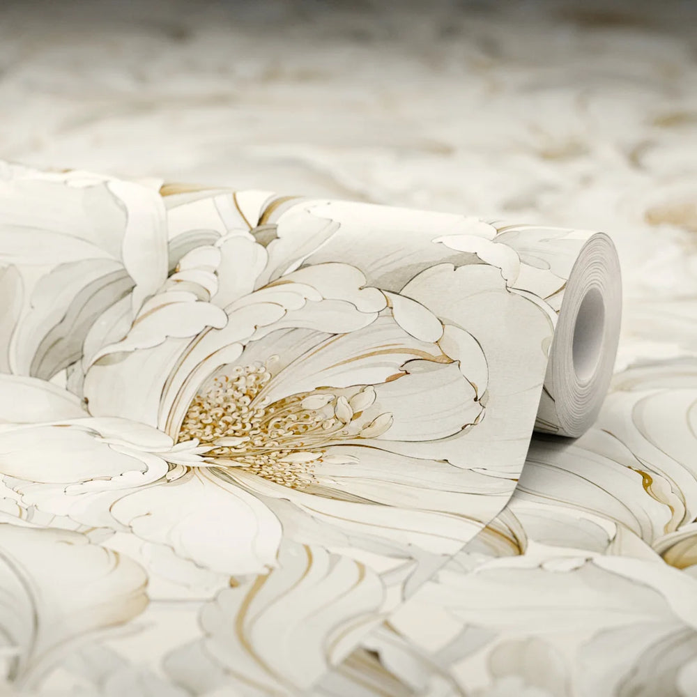 Lily of the Manor Wallpaper - Vintage Cream - Lucie Annabel
