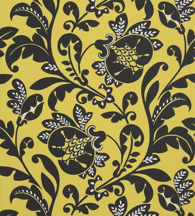 Livorette Wallpaper - Citron Yellow - AT34127 - Anna French