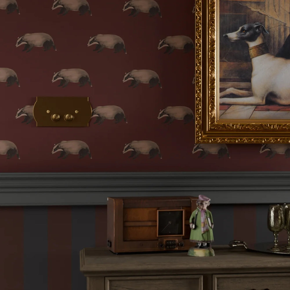 Lord Brocktree Wallpaper - Garnet - Lucie Annabel