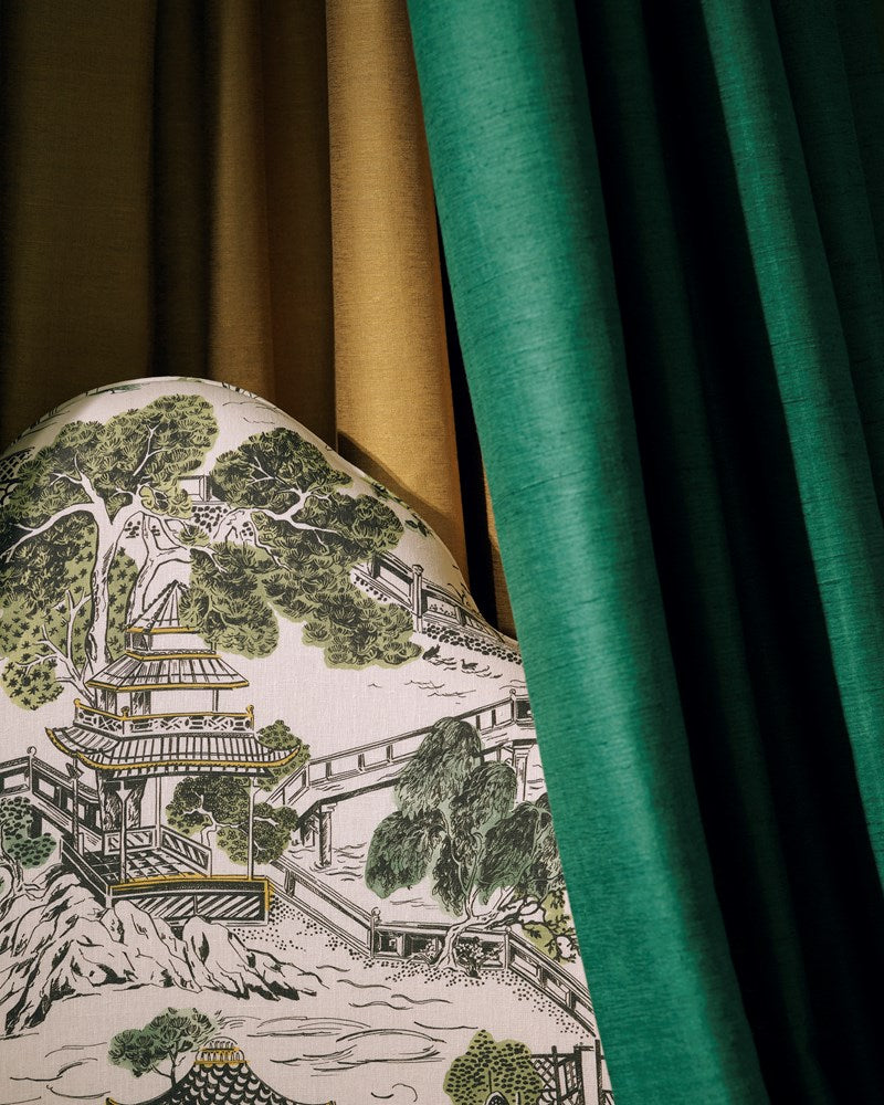 Mandarin Fabric - Green - Manuel Canovas