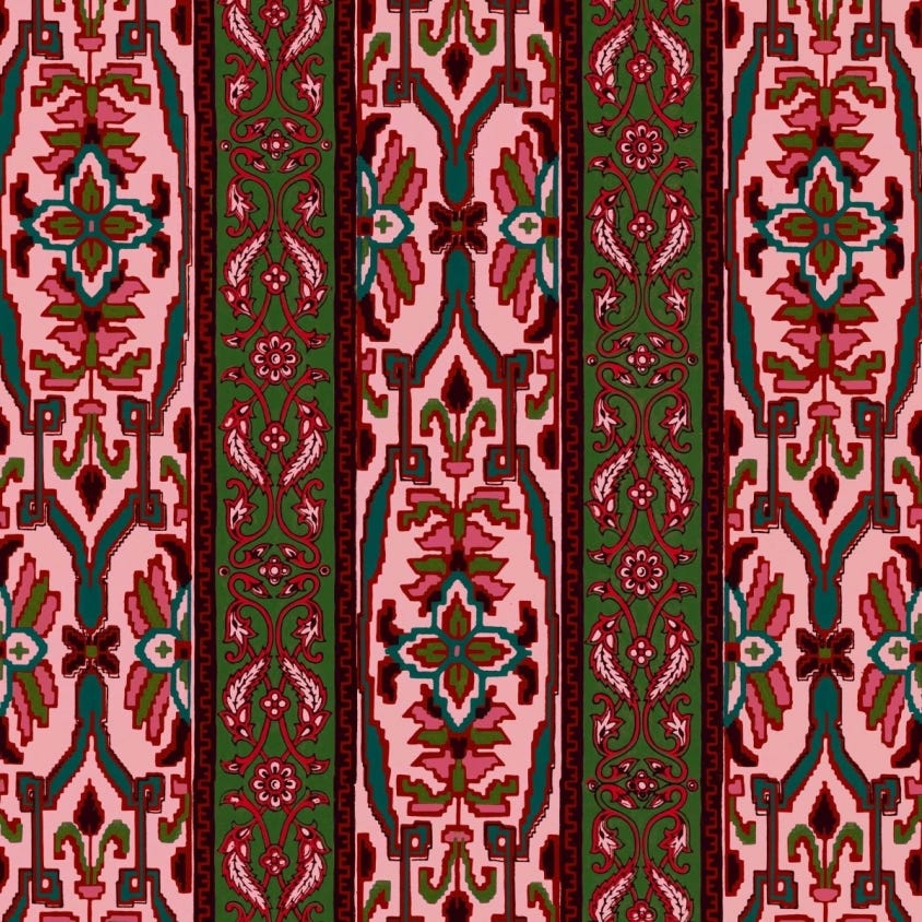 MAMOUNIA Wallpaper - Amaranth & Juniper - House of Hackney