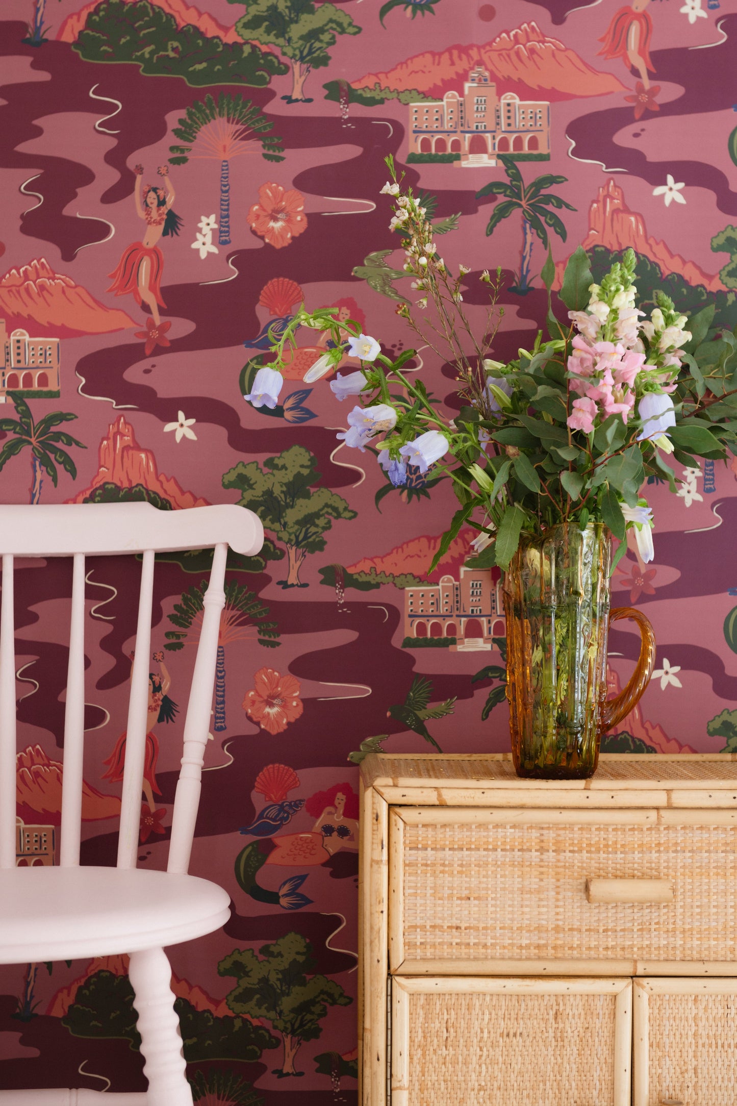 Mahalo Wallpaper - Purple - Wear The Walls