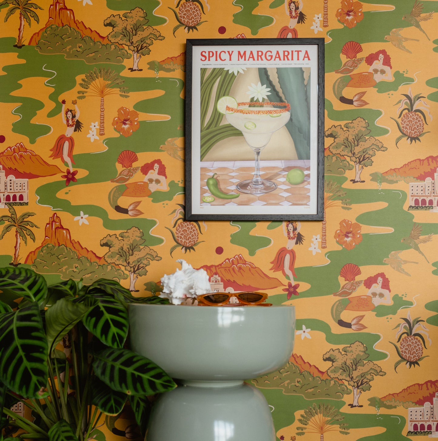Mahalo Wallpaper - Gold - Wear The Walls