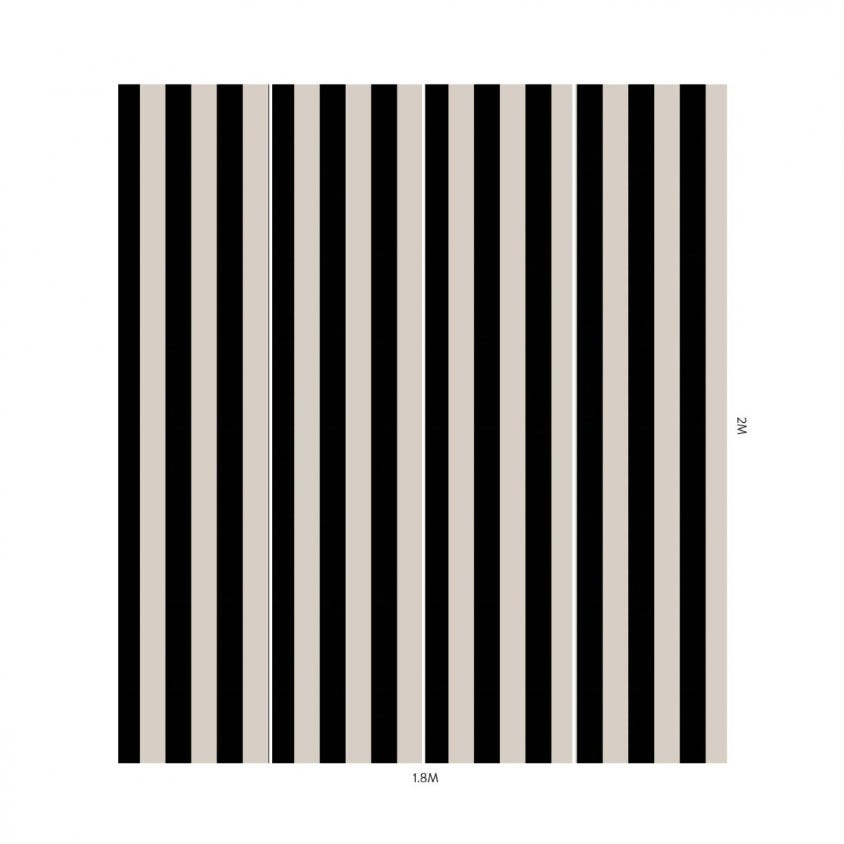 MONO STRIPE Wallpaper - Off-Black & Oyster - House of Hackney