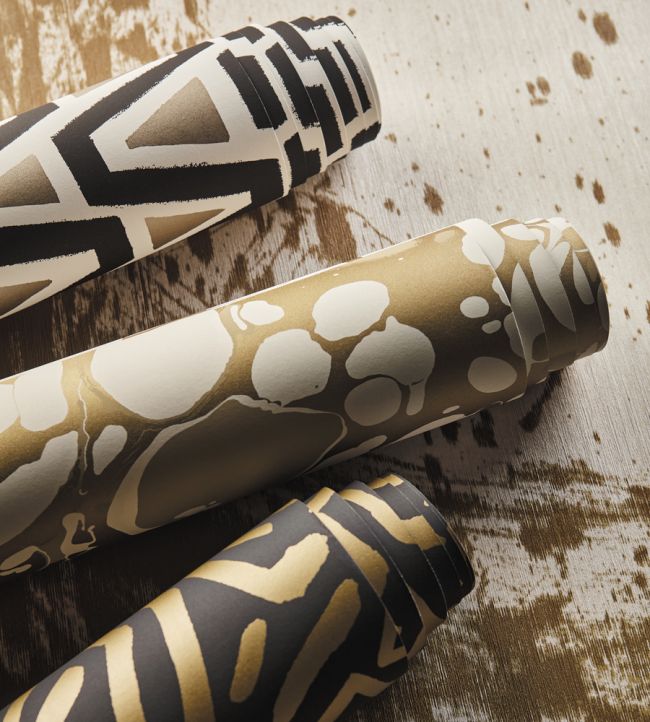 Marble Wallpaper - Incense/Soft Focus/Gold - HQN2112836 - Harlequin