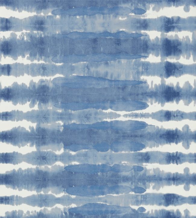 Margate Wallpaper - Blue on White - AT7942 - Anna French