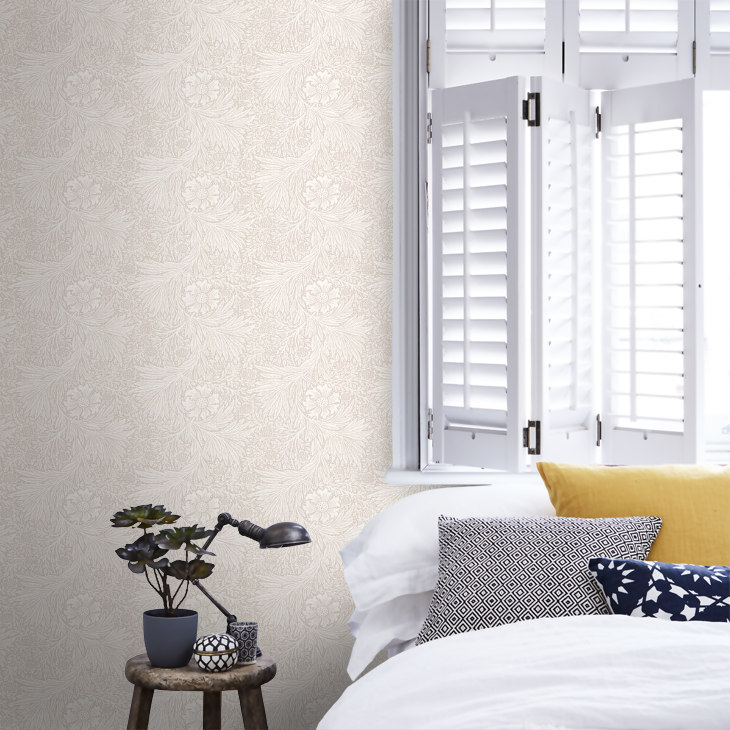 Marigold Wallpaper - Silver - 217395 - Morris Wallpaper WD