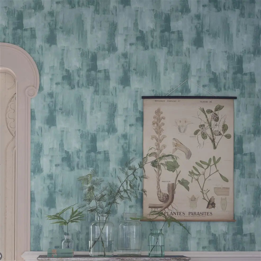 Marmorino Wallpaper - Teal - PDG653/07 - Designers Guild