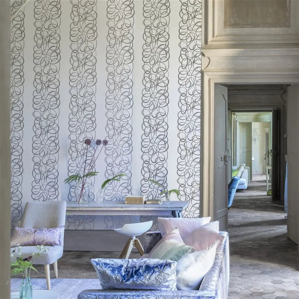 Marquisette Wallpaper - Platinum - PDG689/04 - Designers Guild