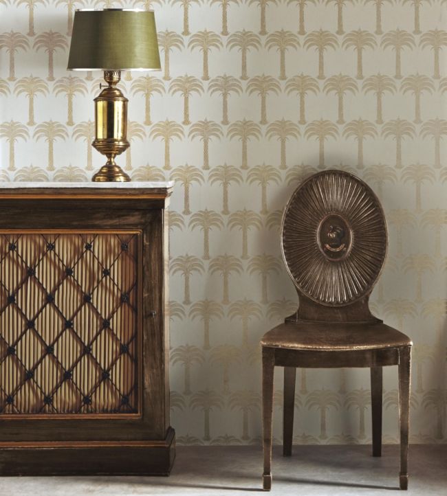 Marrakech Palm Wallpaper - Soft Gold - BG1200-102 - Barneby Gates