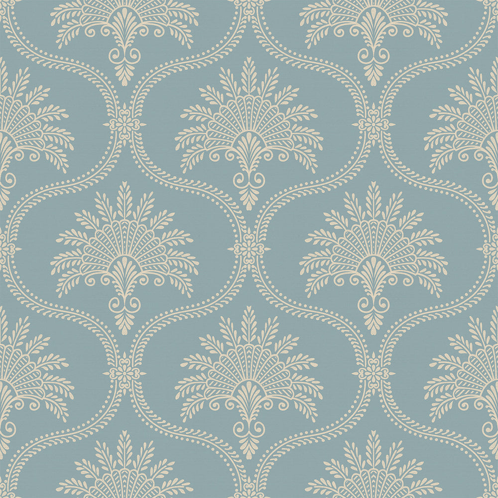 Massena Palace Wallpaper - Mineral & Vintage Cream - Lucie Annabel